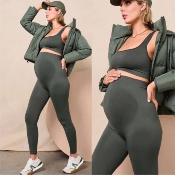 BLANQI Pants - BLANQI Maternity Leggings (Dark Forest, L)